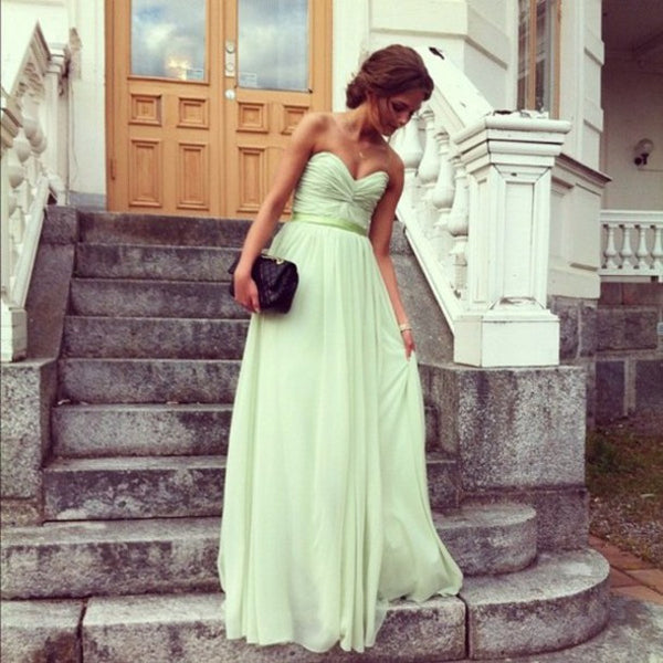 pastel green dress